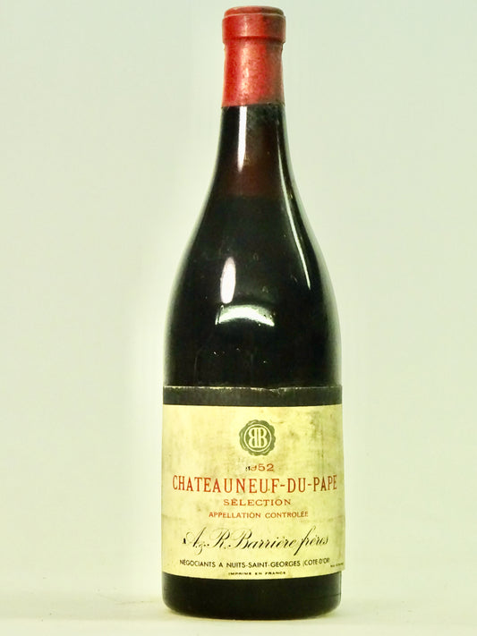 Ch芒teauneuf du Pape, Barri猫re, 1952 - Just Wines 