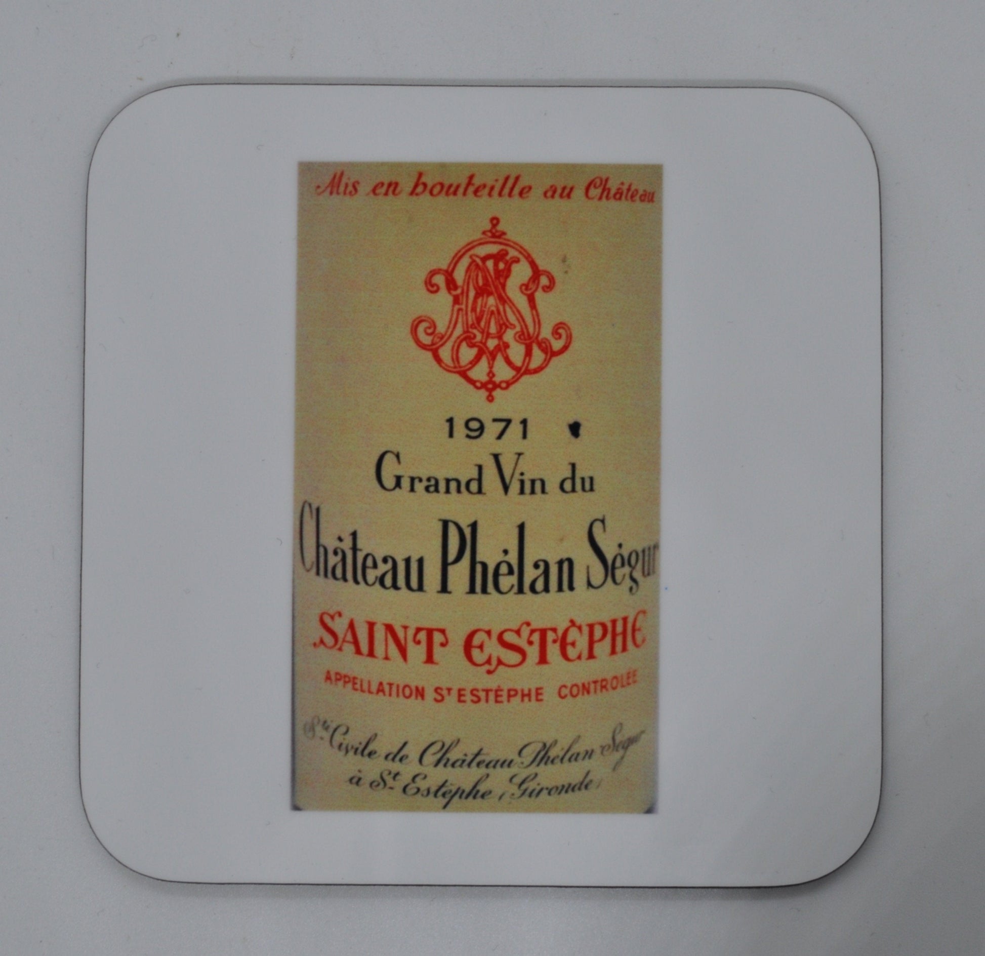 Bespoke Label Image Single Coaster - Just Wines 