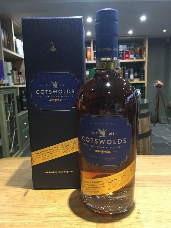 Cotswolds Single Malt Whisky Founders Choice Cask Strength 70cl 60.9% Batch 1 - Just Wines 