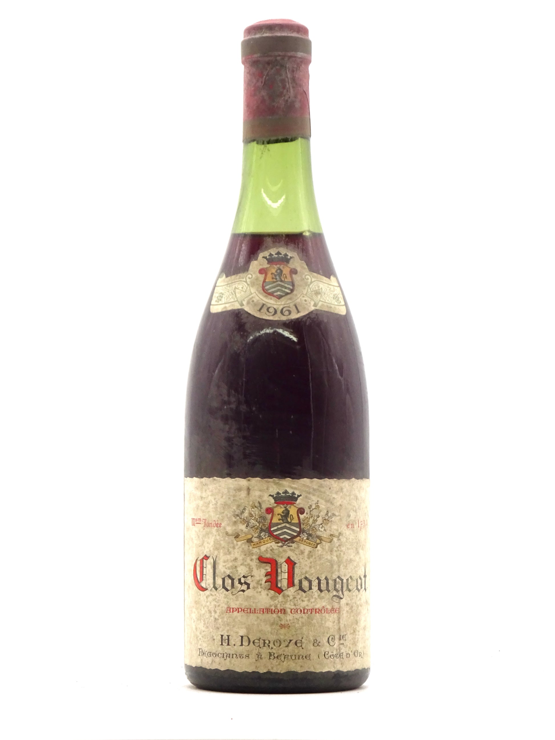 Clos Vougeot, Grand Cru, Domaine Deroye, 1961 - Just Wines 