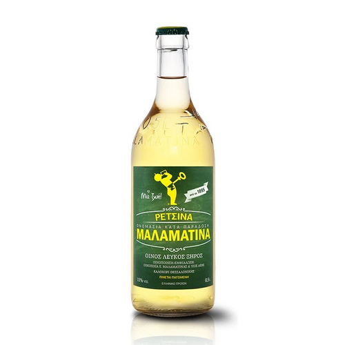 Retsina White Wine Malamatina 6X50cl - Just Wines 