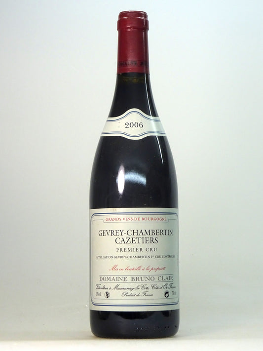 Gevrey Chambertin 1er Cru Cazetiers, Domaine Bruno Clair, 2006 - Just Wines 