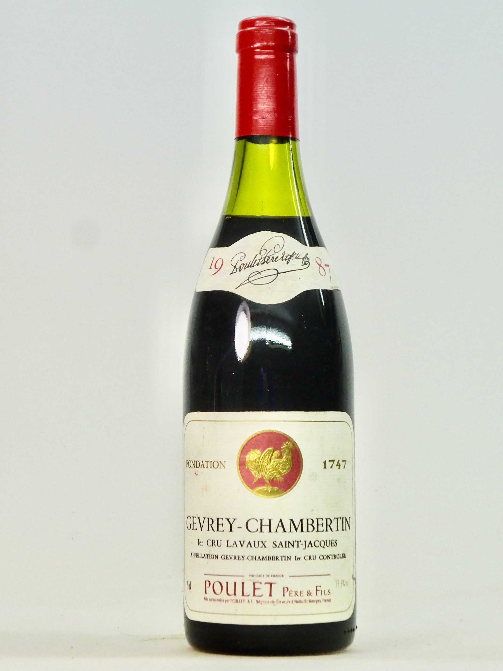 Gevrey Chambertin 1er Cru Lavaux St Jacques, Domaine Poulet P猫re & Fils, vts, 1987 - Just Wines 