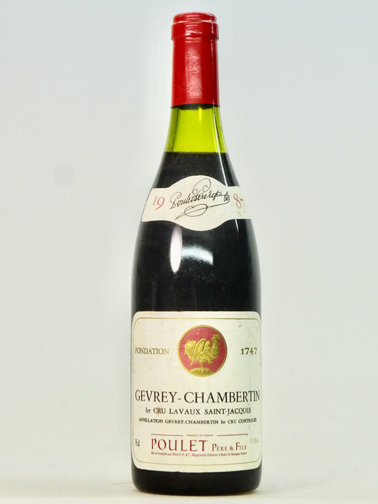 Gevrey Chambertin 1er Cru Lavaux St Jacques, Domaine Poulet P猫re & Fils, 1987 - Just Wines 