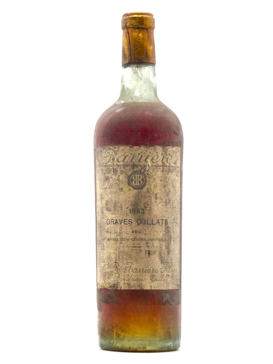 Ch芒teau d'Illats, Graves sec, Barri猫re, 1953 - Just Wines 