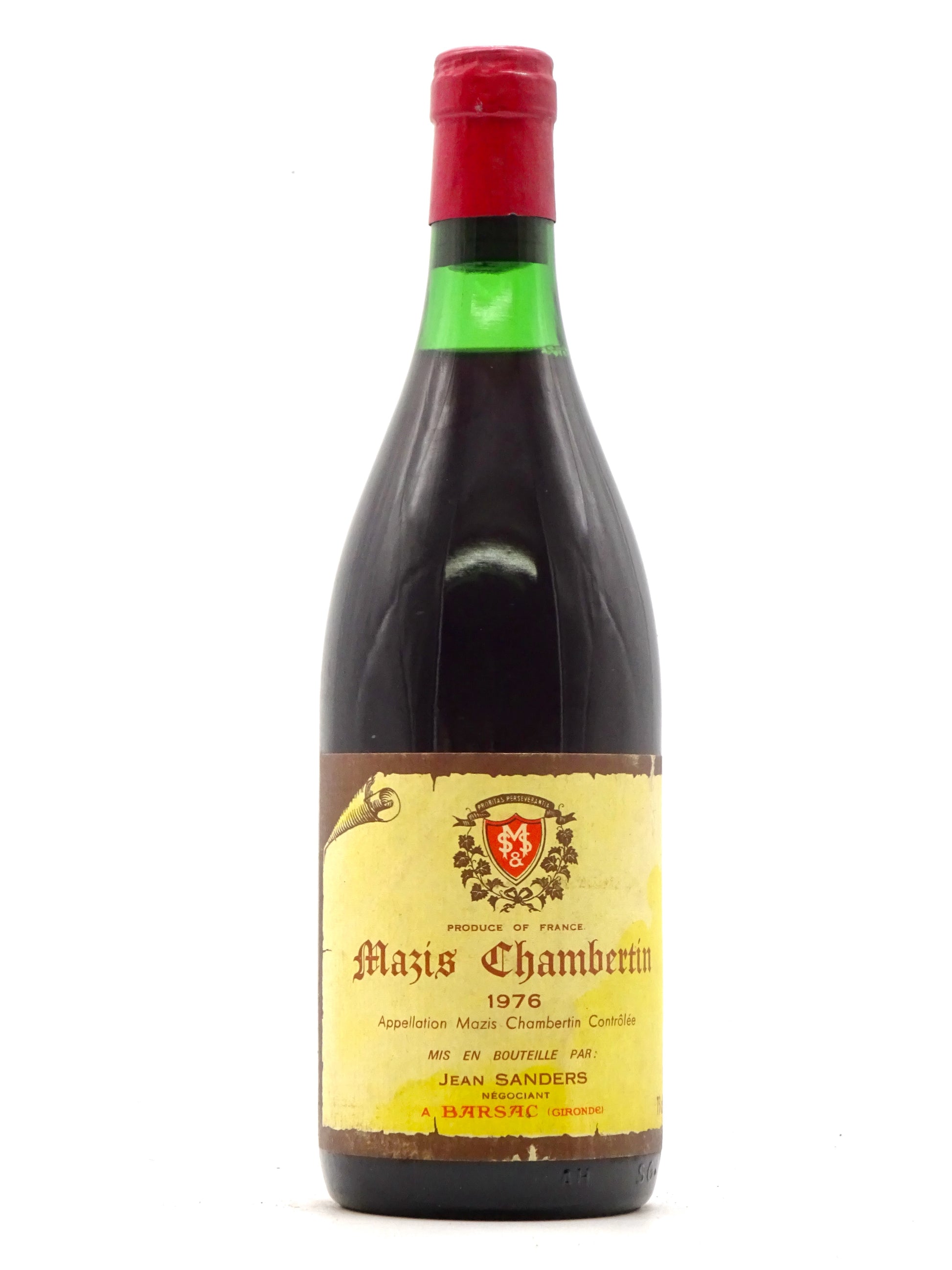 Mazis Chambertin, Grand Cru, Domaine Jean Sanders, 1976 - Just Wines 