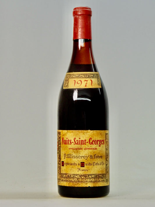 Nuits St Georges, Domaine Misserey, 1971 - Just Wines 