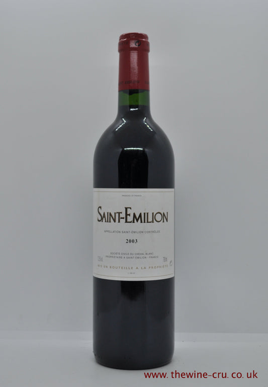 Saint Emilion Society Civile Du Cheval Blanc 2003 - Just Wines 