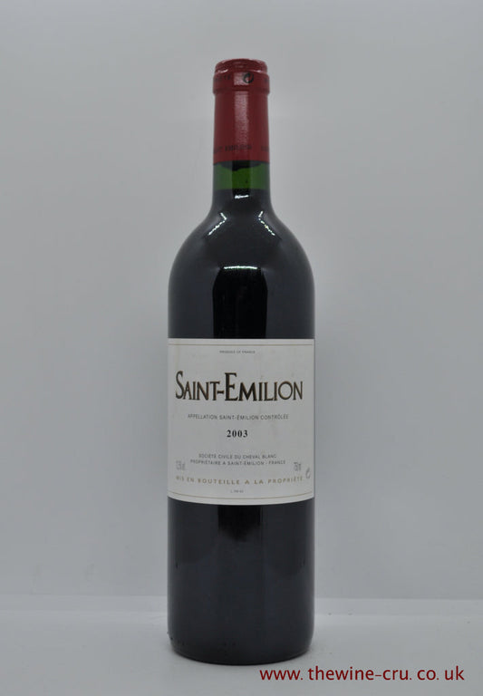 Saint Emilion Society Civile Du Cheval Blanc 2003 - Just Wines 