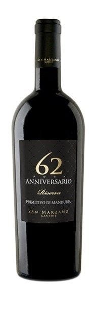 San Marzano 'Anniversario 62', Primitivo di Manduria Riserva 2019 75cl - Just Wines 