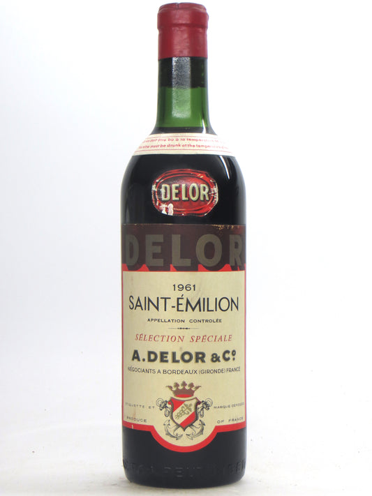 St Emilion, S茅lection Sp茅ciale, Delors, 1961 - Just Wines 