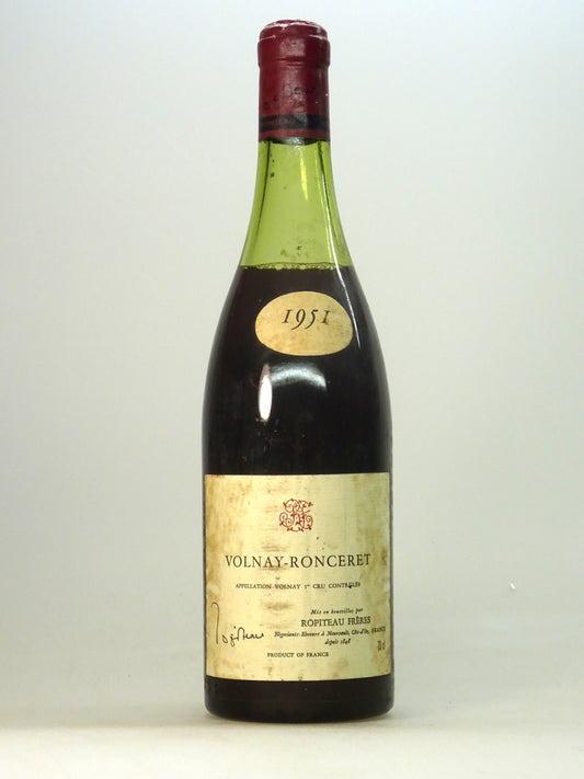 Volnay 1er Cru Ronceret, Domaine Ropiteau 1951 - Just Wines 