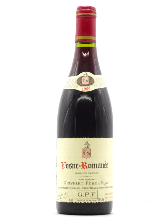 Vosne Roman茅e, Domaine Grivelet, 1989 - Just Wines 