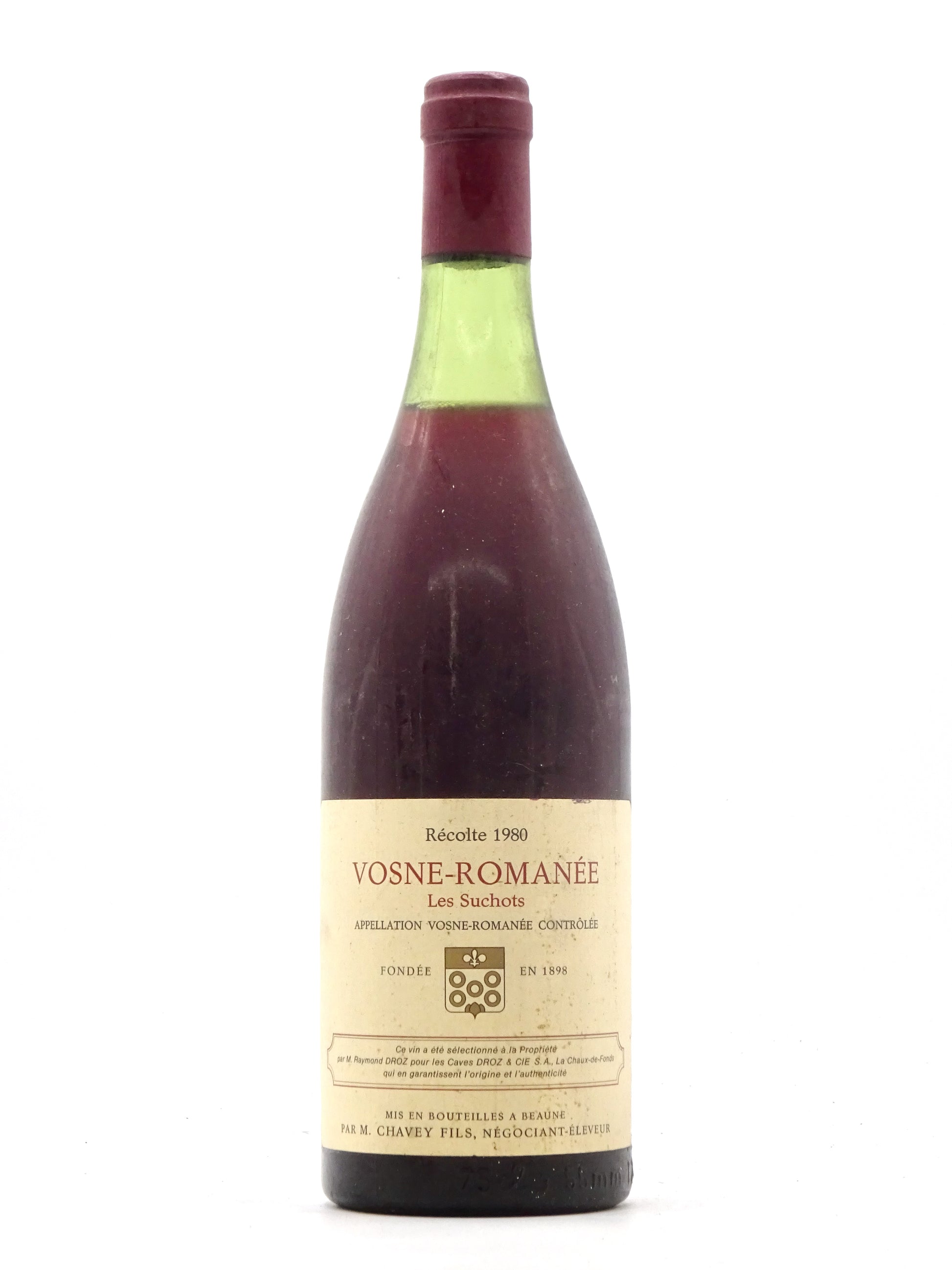 Vosne Roman茅e 1er Cru Suchots, Domaine Chavey, 1980 - Just Wines 