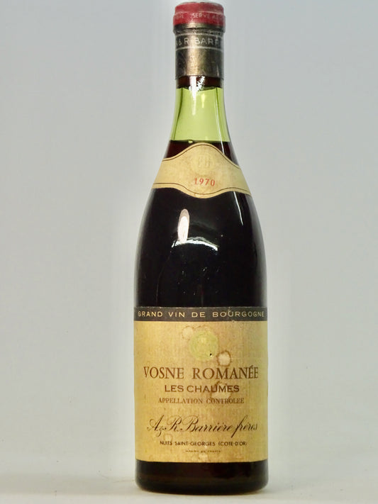 Vosne Roman茅e 1er Cru Chaumes, Barri猫re, 1970 - Just Wines 