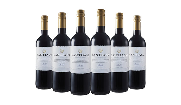 Santiago Merlot Red Wine 75cl x 6 Bottles - Just Wines 